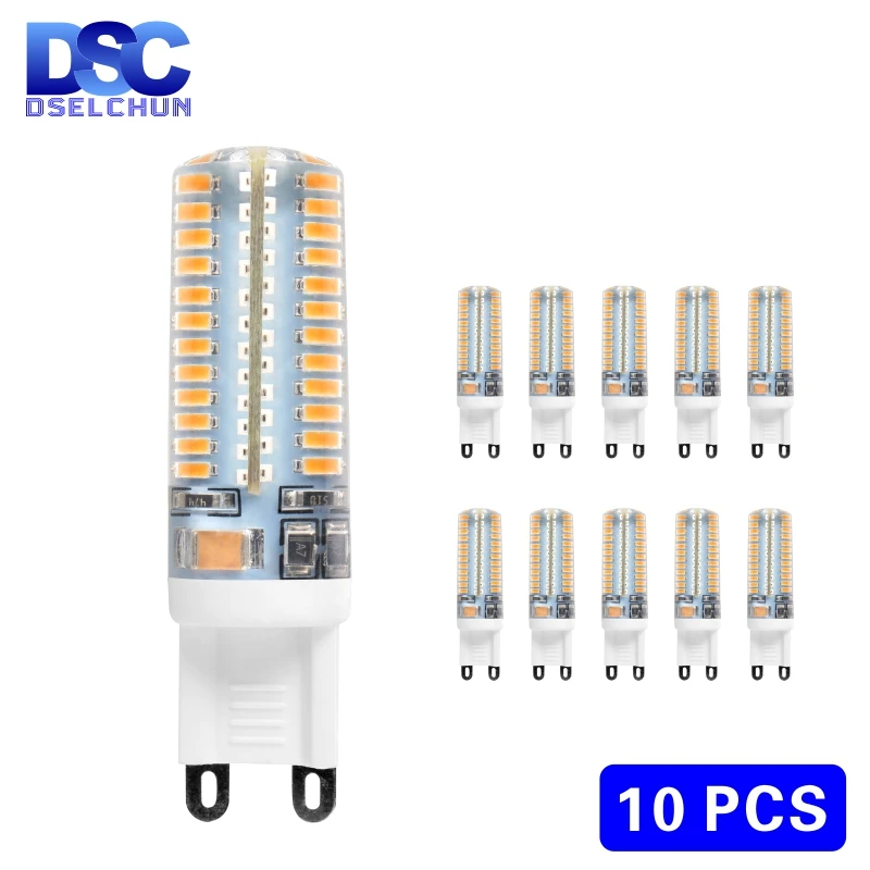 

10pcs/lot G9 LED 3W 4W 5W 6W 220V-240V LED G9 Lamp Led bulb SMD 2835 3014 LED G9 Light Replace 30W/60W Halogen Lamp Light