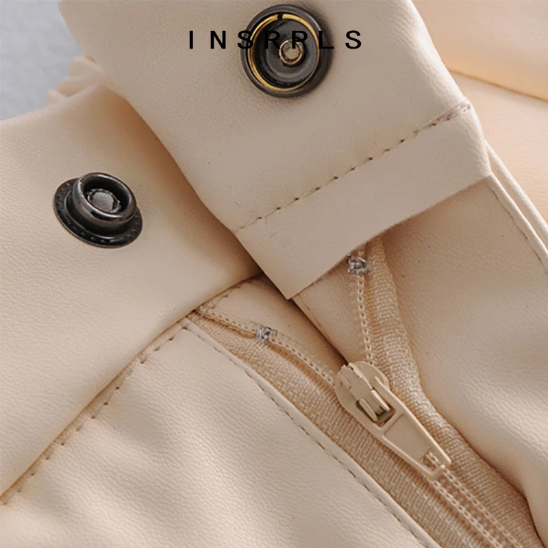 INSRPLS Women Chic Fashion Faux Leather Back Elastic Pants Vintage High Wiat Zipper Fly Female Ankle Trousers Mujer
INSRPLS Women Chic Fashion Faux Leather Back Elastic Pants Vintage High Wiat Zipper Fly Female Ankle Trousers Mujer