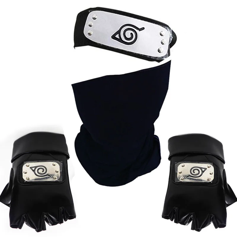 Аниме Хатаке перчатки &quotКакаси" маска лента для волос аксессуары кунаи