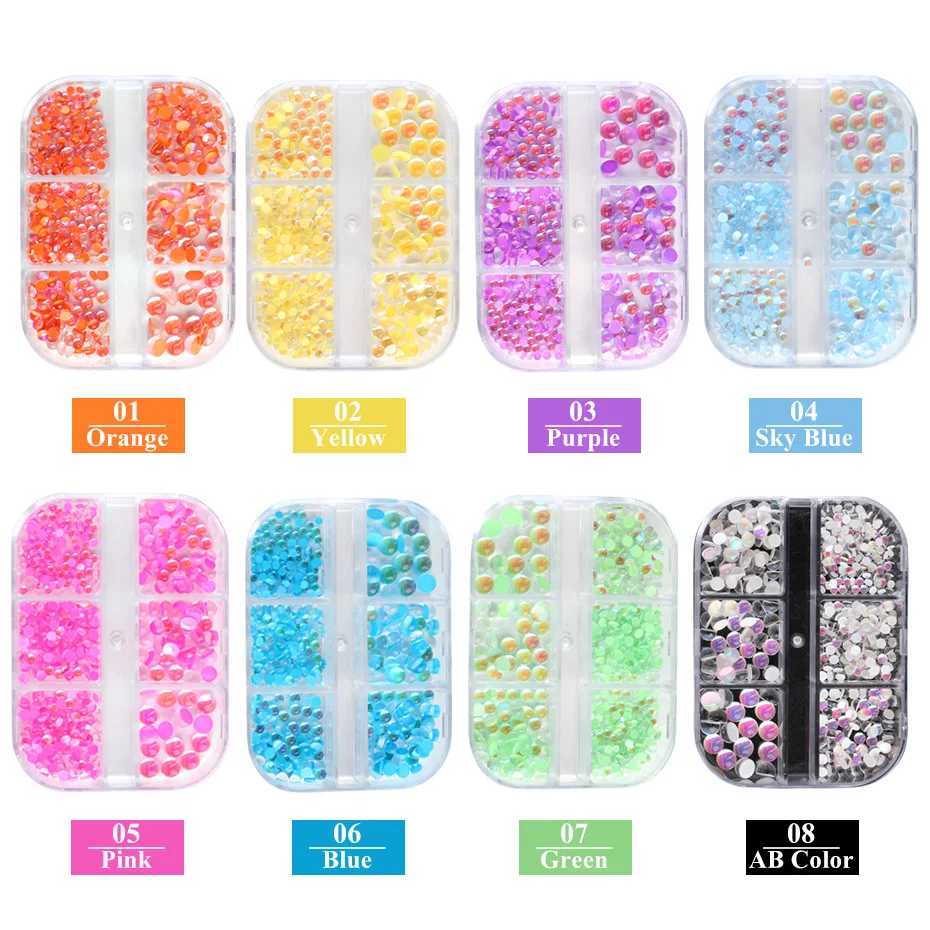 6Grids 500pc Fashion Charm Purple Mermaid Tears Nail Jewelry Aurora Pearl Dreamy Glass Beads DIY Decorative Nail Art Accessories
6Grids 500pc Fashion Charm Purple Mermaid Tears Nail Jewelry Aurora Pearl Dreamy Glass Beads DIY Decorative Nail Art Accessories