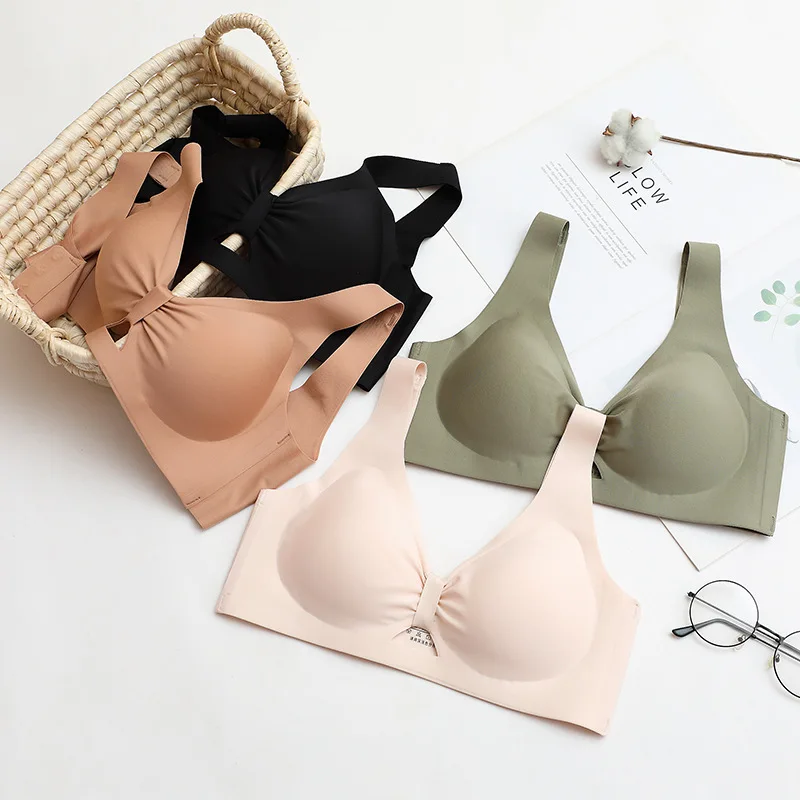 Seamless Bra for Women Push Up Underwear Comfortable Soft Breathable Bralette Wire Less Solid Vest Type Female 3/4 Cup Lingerie
Seamless Bra for Women Push Up Underwear Comfortable Soft Breathable Bralette Wire Less Solid Vest Type Female 3/4 Cup Lingerie