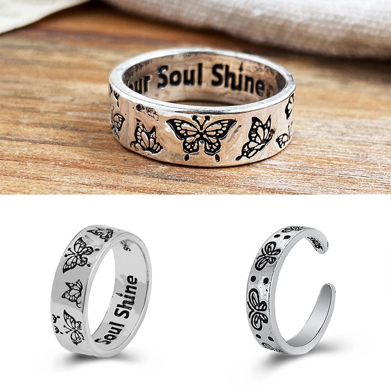2021 Retro Vintage Butterfly Rings For Women Men Bohemian Delicate Handmade Carved Ring Engagement Wedding Jewelry Gift Sets
2021 Retro Vintage Butterfly Rings For Women Men Bohemian Delicate Handmade Carved Ring Engagement Wedding Jewelry Gift Sets