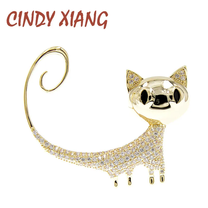 CINDY XIANG Cubic Zirconia Small Kitty Brooches For Women Copper Jewelry Animal Design Cat Pin Brooch Winter Accessories Gift
CINDY XIANG Cubic Zirconia Small Kitty Brooches For Women Copper Jewelry Animal Design Cat Pin Brooch Winter Accessories Gift