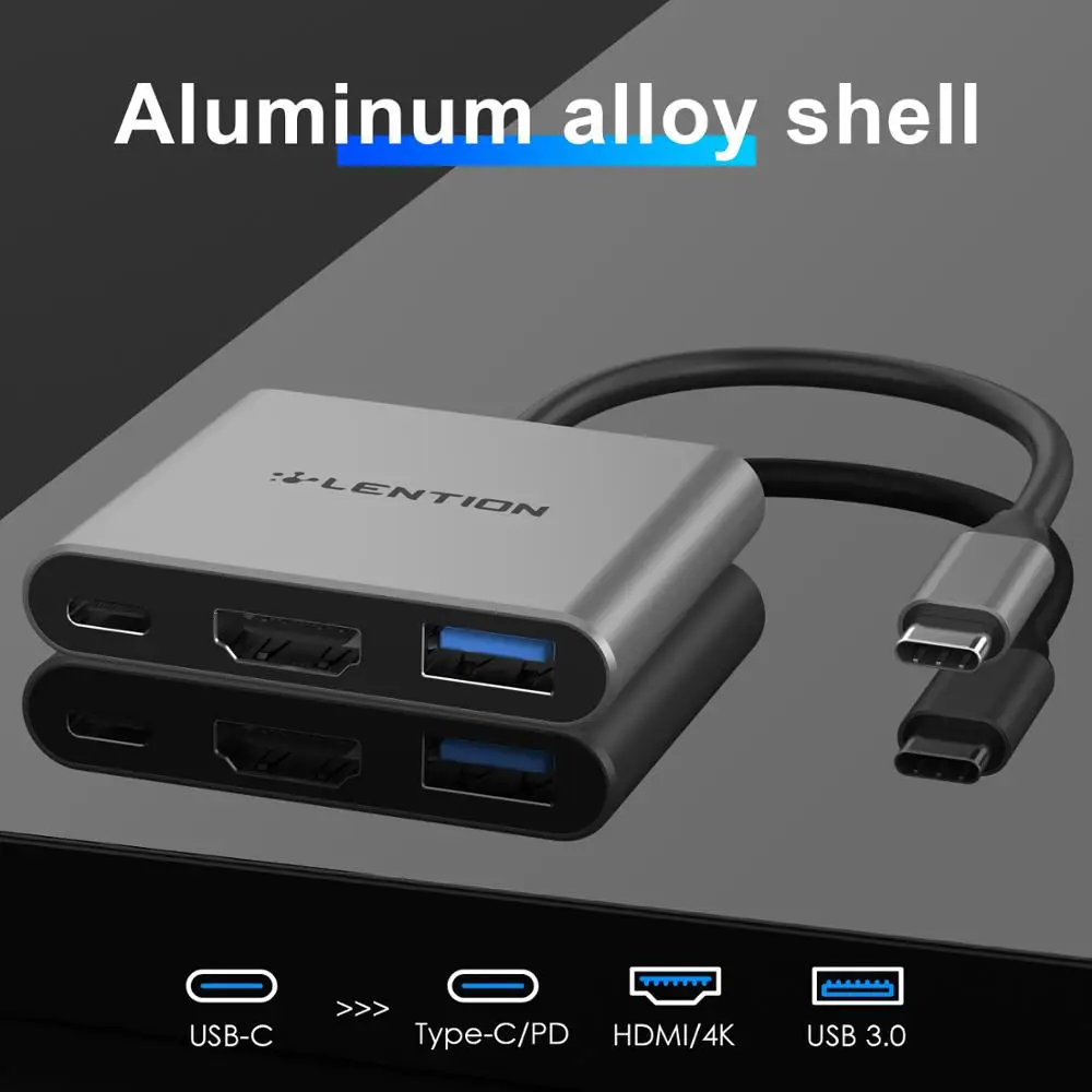 Lention USB C HUB to HDMI PD USB 3.0 Type C 100W Power Delivery Macbook Pro Air Samsung Dock Adapter 4K HDMI Adapter Laptop
Lention USB C HUB to HDMI PD USB 3.0 Type C 100W Power Delivery Macbook Pro Air Samsung Dock Adapter 4K HDMI Adapter Laptop