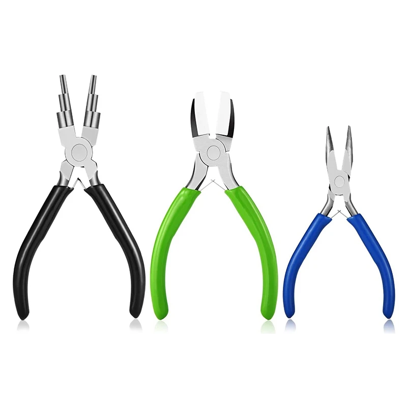 3 Pcs Jewelry Pliers Set Includes 6 in 1 Jewelry Pliers Nylon Nose Pliers Curved Nose Pliers, Jewelry Making Tools
3 Pcs Jewelry Pliers Set Includes 6 in 1 Jewelry Pliers Nylon Nose Pliers Curved Nose Pliers, Jewelry Making Tools