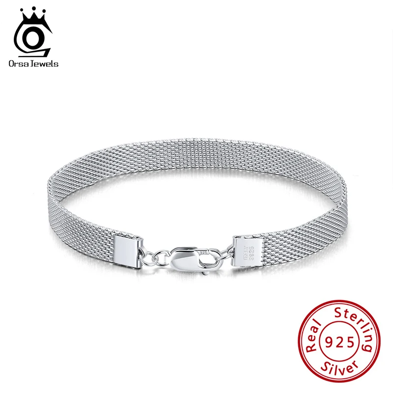 ORSA JEWELS Exquisite 7mm Mesh Link Chain Bracelet Bangle100% 925 Sterling Silver Bracelet Lobster Claw Clasp Jewelry Gift SB68
ORSA JEWELS Exquisite 7mm Mesh Link Chain Bracelet Bangle100% 925 Sterling Silver Bracelet Lobster Claw Clasp Jewelry Gift SB68