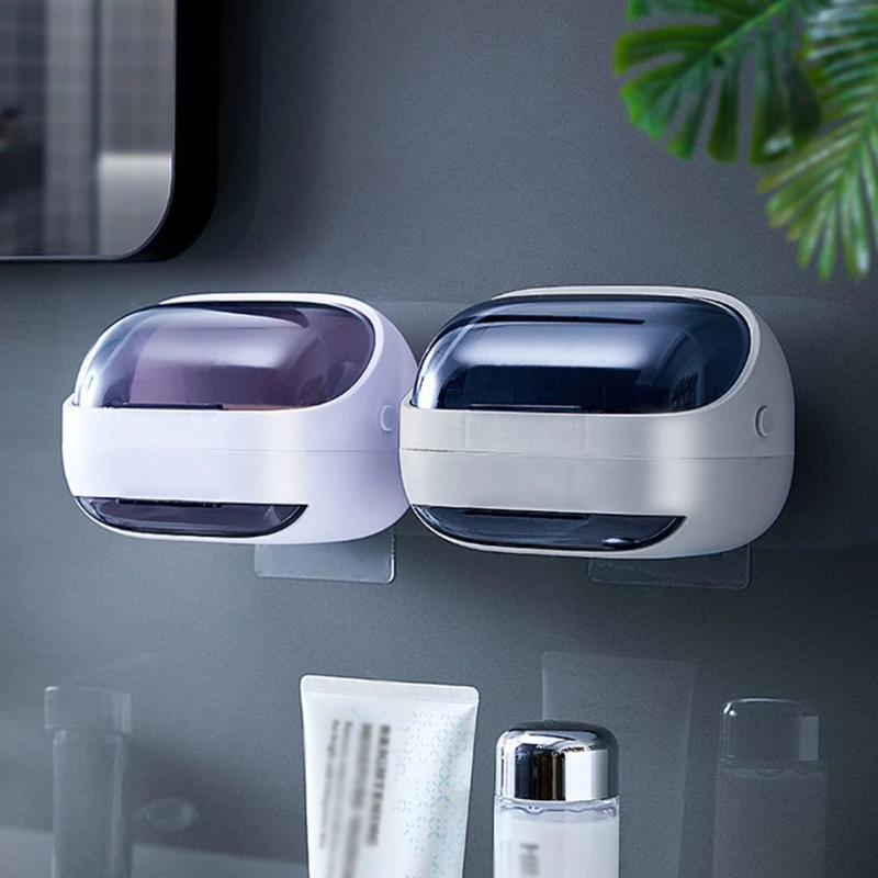 Wall Mounted Flip Lid Soap Dishes Bathroom Soap Rack No Drilling Soap Storage Holder for Bathroom Kitchen Durable
Wall Mounted Flip Lid Soap Dishes Bathroom Soap Rack No Drilling Soap Storage Holder for Bathroom Kitchen Durable