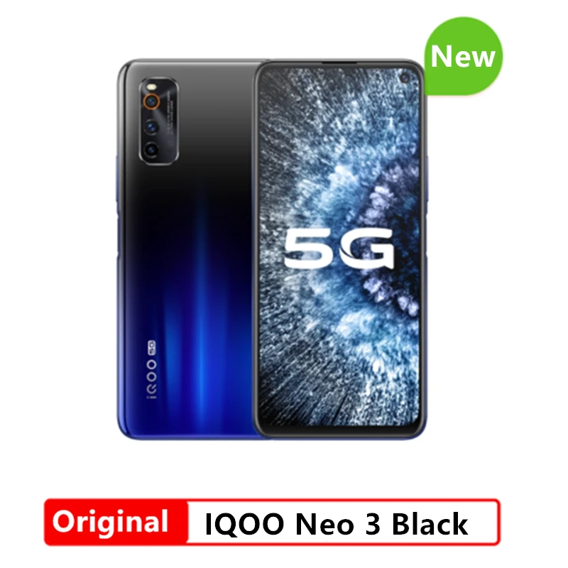 Оригинальный Vivo iQOO Neo 3 смартфон 8 ГБ 128 Snapdragon 865 4500 мАч 44W тире зарядки 144 Гц Экран