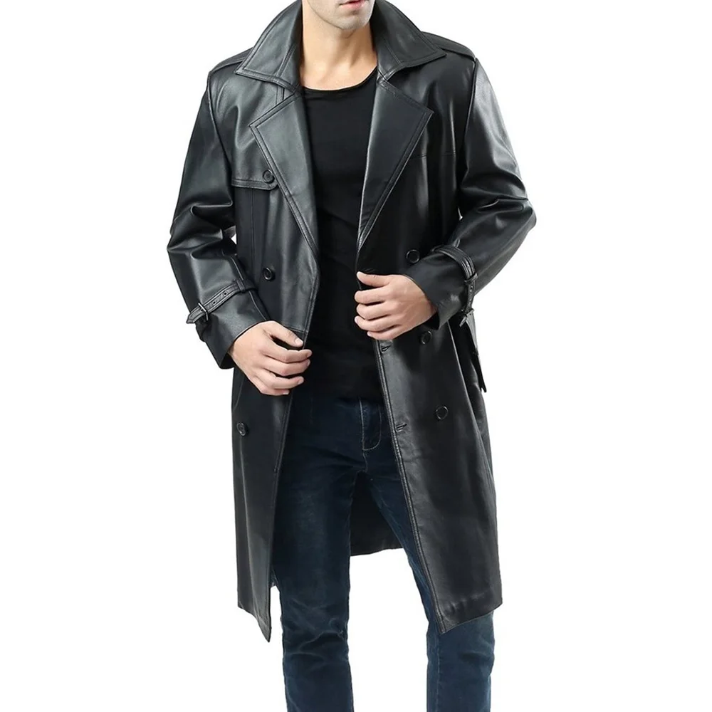 2021 Autumn Winter New Men's Leather Coat Long Over Knee Large Casual Lapel Belt Coat Windbreaker Leather Jacket 
2021 Autumn Winter New Men's Leather Coat Long Over Knee Large Casual Lapel Belt Coat Windbreaker Leather Jacket