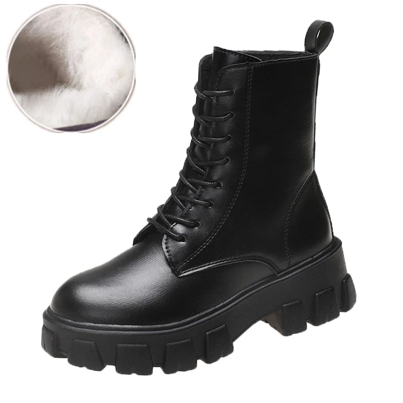 Womens Ankle Boots Winter and Autumn Plus Velvet Warmth Thick Soled Mid Heel Lace Up Shoes Solid Color PU Fashion Womens Shoes
Womens Ankle Boots Winter and Autumn Plus Velvet Warmth Thick Soled Mid Heel Lace Up Shoes Solid Color PU Fashion Womens Shoes