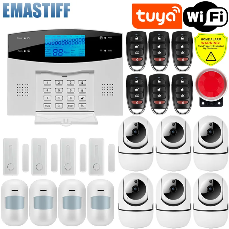 Tuya Smart WiFi GSM Home Security Alarm System 433MHz Wireless Burglar Alarm Kit Works With Alexa Google APP Remote Control
Tuya Smart WiFi GSM Home Security Alarm System 433MHz Wireless Burglar Alarm Kit Works With Alexa Google APP Remote Control