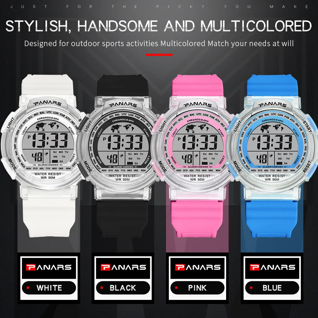 Multi Function men digital wristwatches Waterproof Colorful watches mens 2020 Luminous Couple Sports Electronic Watch relogio
Multi Function men digital wristwatches Waterproof Colorful watches mens 2020 Luminous Couple Sports Electronic Watch relogio