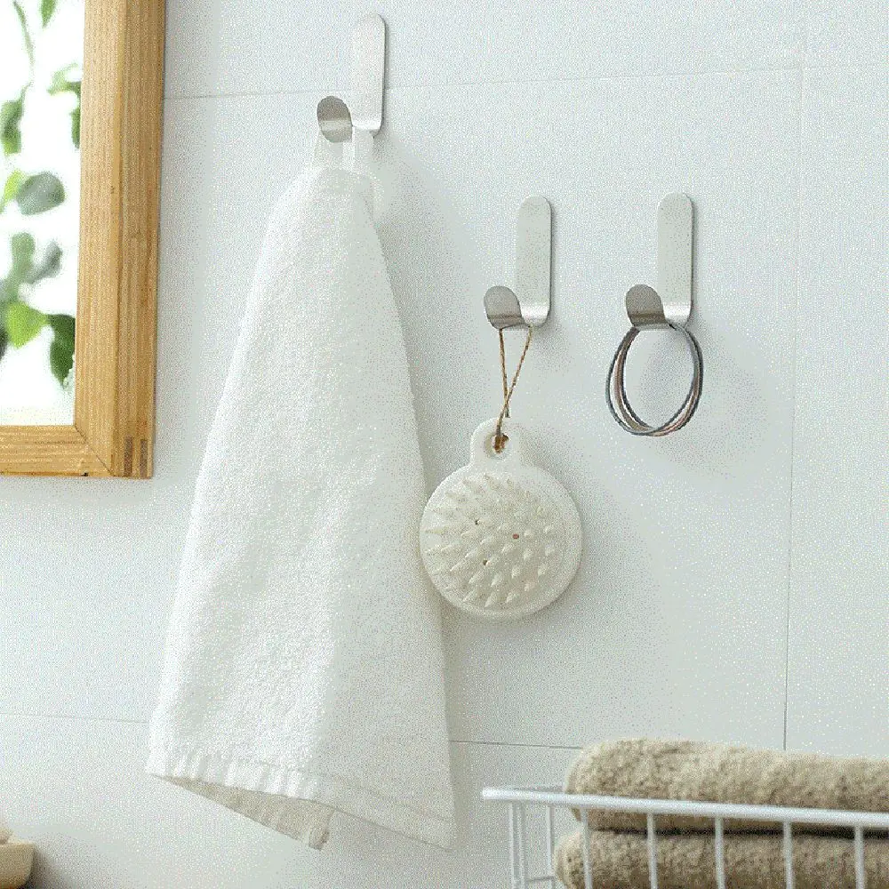 8pcs Stainless steel Glue Wall Hooks No Hole At The Back Of Bathroom Door Clothes Hook Wall Hanging Strong Load-bearing Hook
8pcs Stainless steel Glue Wall Hooks No Hole At The Back Of Bathroom Door Clothes Hook Wall Hanging Strong Load-bearing Hook