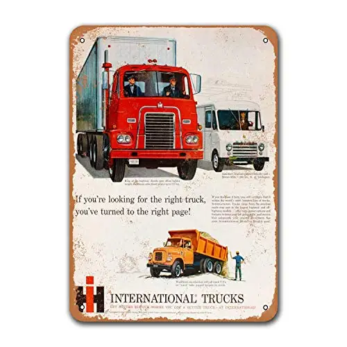 1960 International Trucks Vintage Tin Signs Cars Metal Bar Poster Man Cave Garage Game Room Office Dorm Wall Decor 8x12 inches
1960 International Trucks Vintage Tin Signs Cars Metal Bar Poster Man Cave Garage Game Room Office Dorm Wall Decor 8x12 inches