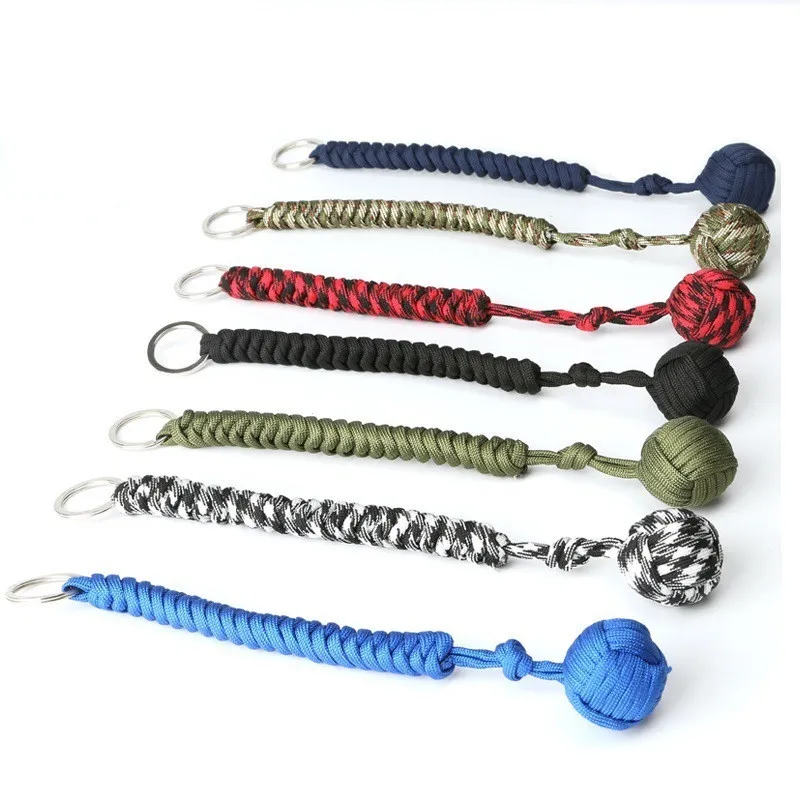 24cm 7-core Outdoor Equipment Parachute Cord Rope Keychain Key Chain With Self-defense Steel Ball Wild Survival
24cm 7-core Outdoor Equipment Parachute Cord Rope Keychain Key Chain With Self-defense Steel Ball Wild Survival