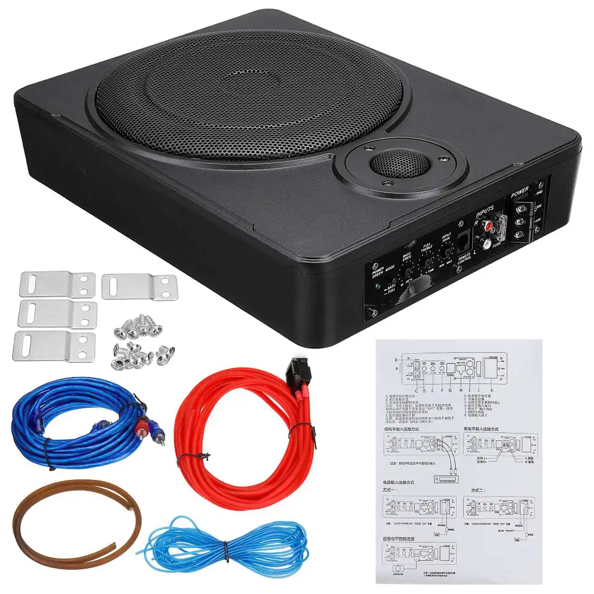 800W 10" Car Amplifier Subwoofer Car Audio Slim Under Seat Active Subwoofer Bass Speaker Car Subwoofers Woofer 12V
800W 10" Car Amplifier Subwoofer Car Audio Slim Under Seat Active Subwoofer Bass Speaker Car Subwoofers Woofer 12V