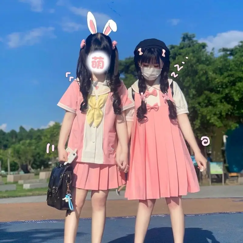 japanese sweet Harajuku two piece set pink women shirt and skirt streetwear womens outfits preppy spring matching sets
japanese sweet Harajuku two piece set pink women shirt and skirt streetwear womens outfits preppy spring matching sets