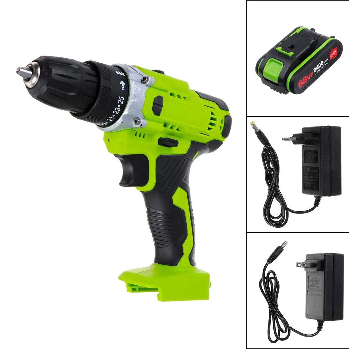 350N.m 2 IN 1 Electric Impact Drill Rechargable Cordless Screwdriver 25+1 Torque Wireless Power Tools With 1/2 Lithium Battery
350N.m 2 IN 1 Electric Impact Drill Rechargable Cordless Screwdriver 25+1 Torque Wireless Power Tools With 1/2 Lithium Battery