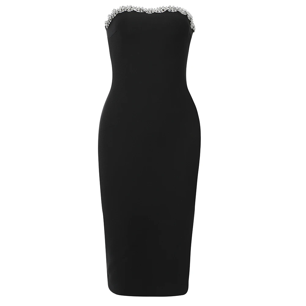 High Sale Women Fashion Temperament Heavy Industry Diamonds Crystal Sexy Strapless Slim Party Club Dress
High Sale Women Fashion Temperament Heavy Industry Diamonds Crystal Sexy Strapless Slim Party Club Dress