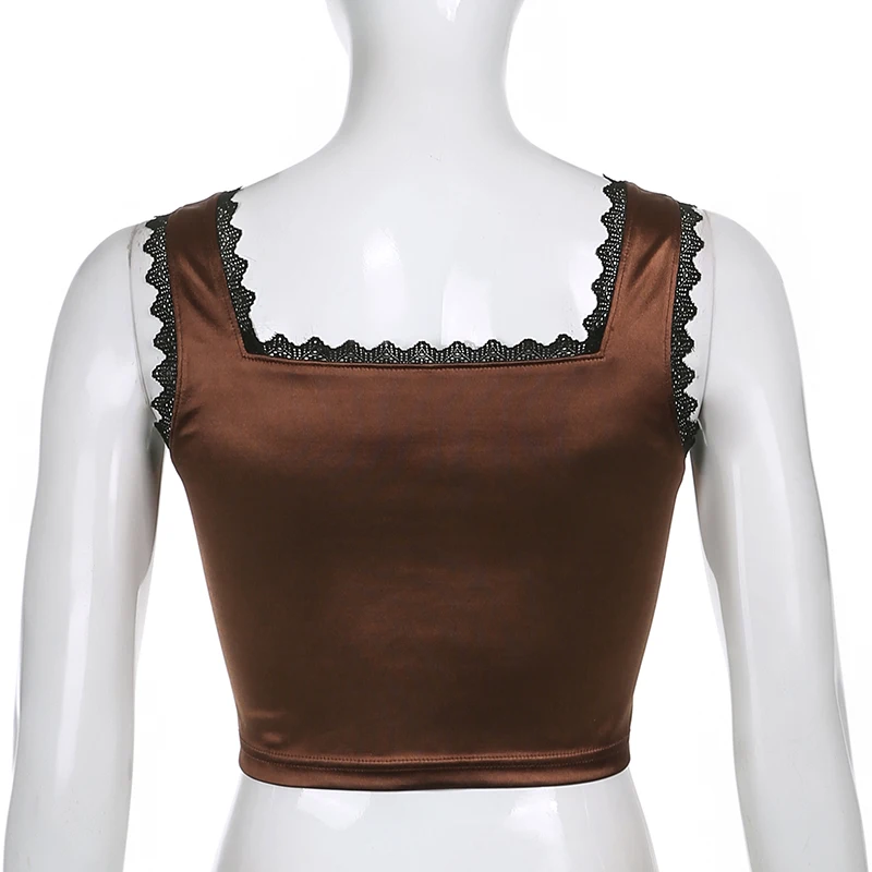Lace Tank Top Patched Satin Y2k Women 2021 New Summer White Backless V Neck Sleeveless Black Crop Vest Outfits Streetwear
Lace Tank Top Patched Satin Y2k Women 2021 New Summer White Backless V Neck Sleeveless Black Crop Vest Outfits Streetwear