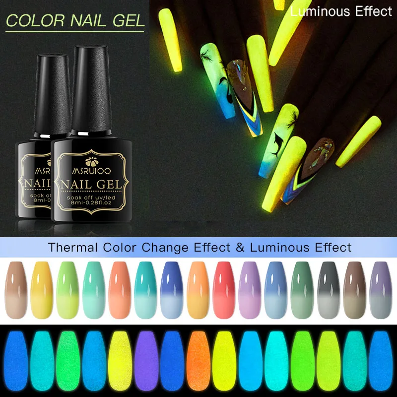MSRUIOO 8ml Neon Hybrid Varnishes Gel Nail Polish Thermal Gel Luminous Effect For Manicure Gel Nail Lacquer Semi Permanent
MSRUIOO 8ml Neon Hybrid Varnishes Gel Nail Polish Thermal Gel Luminous Effect For Manicure Gel Nail Lacquer Semi Permanent