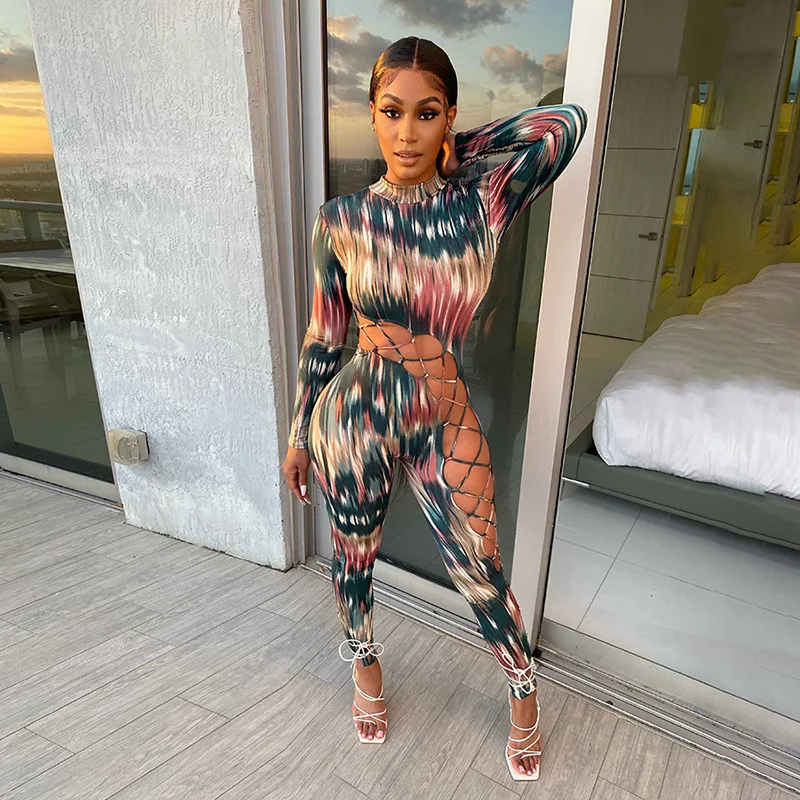 Oluolin Women Sexy Jumpsuits Long Sleeve Bodycon Bandage Hollow Out one Piece Elastic Club Streetwear Rompers Outfit Autumn
Oluolin Women Sexy Jumpsuits Long Sleeve Bodycon Bandage Hollow Out one Piece Elastic Club Streetwear Rompers Outfit Autumn