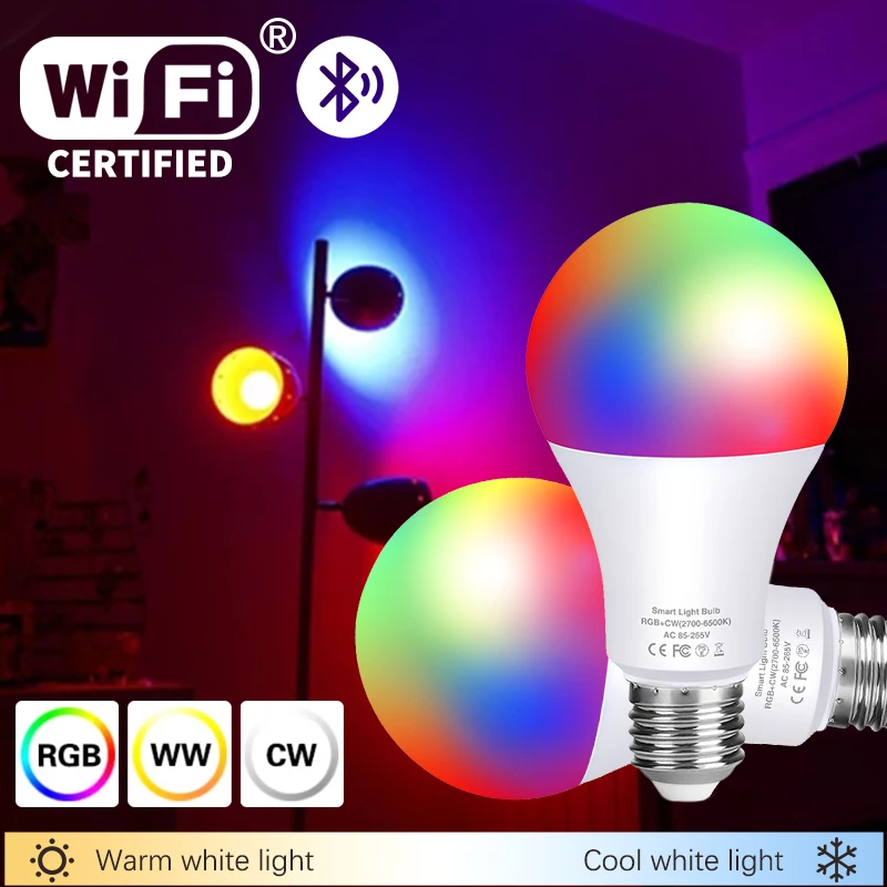 Smart Light Bulbs 20W Dimmable RGB Led Lamp AC85-265V WiFi Compatible With Alexa Google Home Light or IR Remote Control Magic
Smart Light Bulbs 20W Dimmable RGB Led Lamp AC85-265V WiFi Compatible With Alexa Google Home Light or IR Remote Control Magic
