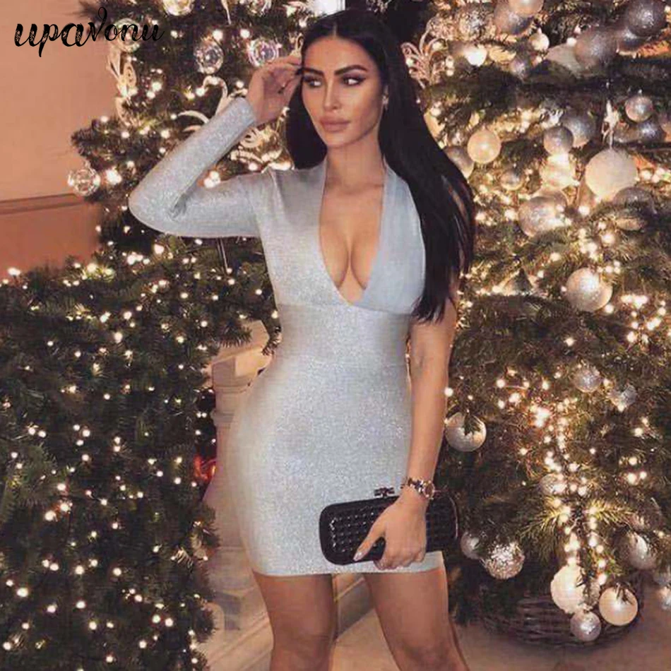 Free Shipping 2021 New Women Shiny Bandage Dress Sexy V-neck One Shoulder Long Sleeve Bodycon Dress Club Nightclub Party Vestido
Free Shipping 2021 New Women Shiny Bandage Dress Sexy V-neck One Shoulder Long Sleeve Bodycon Dress Club Nightclub Party Vestido