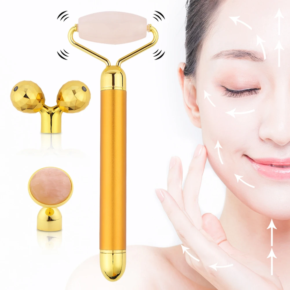 Electric Jade Roller Facial Beauty Roller Vibrating Face Massager for Improving Wrinkles Dark Circles Skin Care Tool
Electric Jade Roller Facial Beauty Roller Vibrating Face Massager for Improving Wrinkles Dark Circles Skin Care Tool