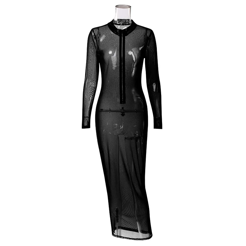 Lingerie Dress Sexy Mesh Dress Women Clubwear Fashion Sheer See Though Dresses Long Sleeve Long Dress Tenue Sexy Vestidos Robe
Lingerie Dress Sexy Mesh Dress Women Clubwear Fashion Sheer See Though Dresses Long Sleeve Long Dress Tenue Sexy Vestidos Robe