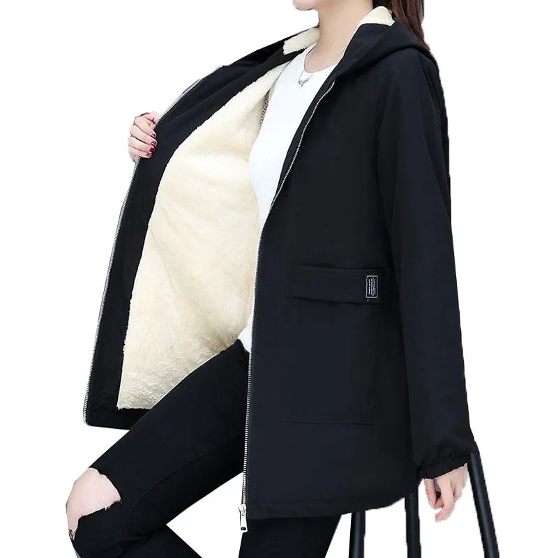 New Autumn Winter Ladies Cotton Jacket Plush Thick Warm Female Coats Large Size Loose Hooded Windbreaker Women's Overcoat Parka
New Autumn Winter Ladies Cotton Jacket Plush Thick Warm Female Coats Large Size Loose Hooded Windbreaker Women's Overcoat Parka