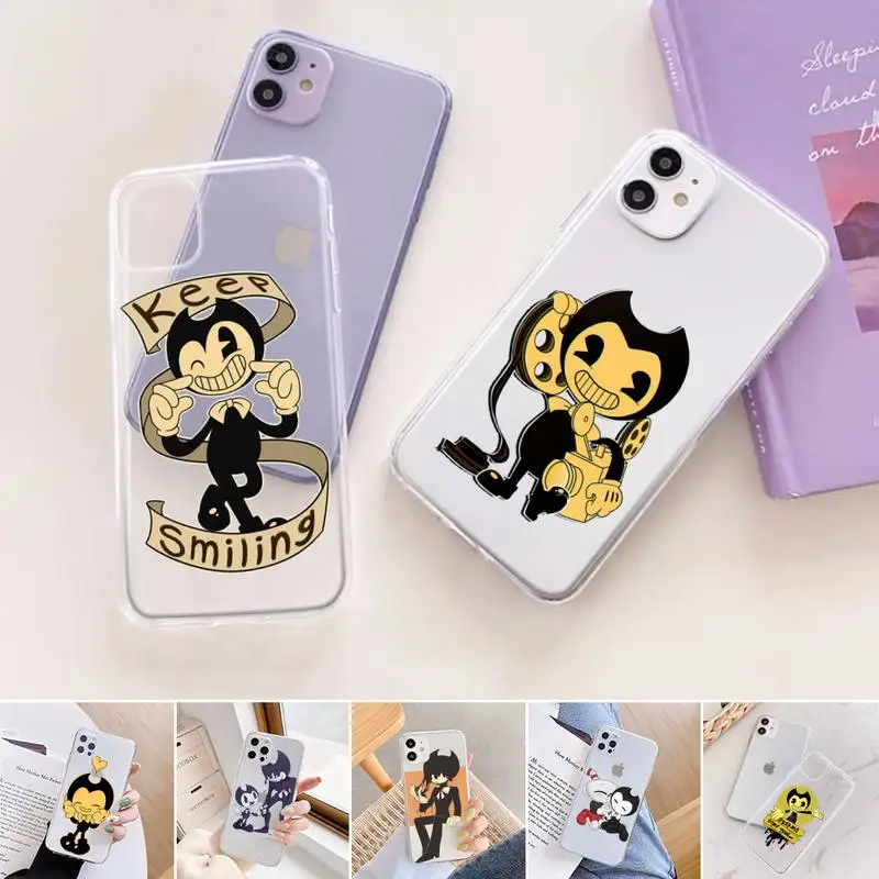 Bendy and game Ink Machine Phone Case Transparent for iPhone 11 12 6 7 8 Pro X XS Max XR Plus Silicone Soft TPU Clear
Bendy and game Ink Machine Phone Case Transparent for iPhone 11 12 6 7 8 Pro X XS Max XR Plus Silicone Soft TPU Clear