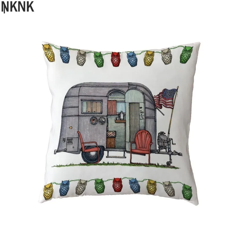 Happy Camping Car Cushion Cover Convertible Colorful Owl Pillowcase On The Road Office Bed Couch Home Decoration Throw Pillows
Happy Camping Car Cushion Cover Convertible Colorful Owl Pillowcase On The Road Office Bed Couch Home Decoration Throw Pillows