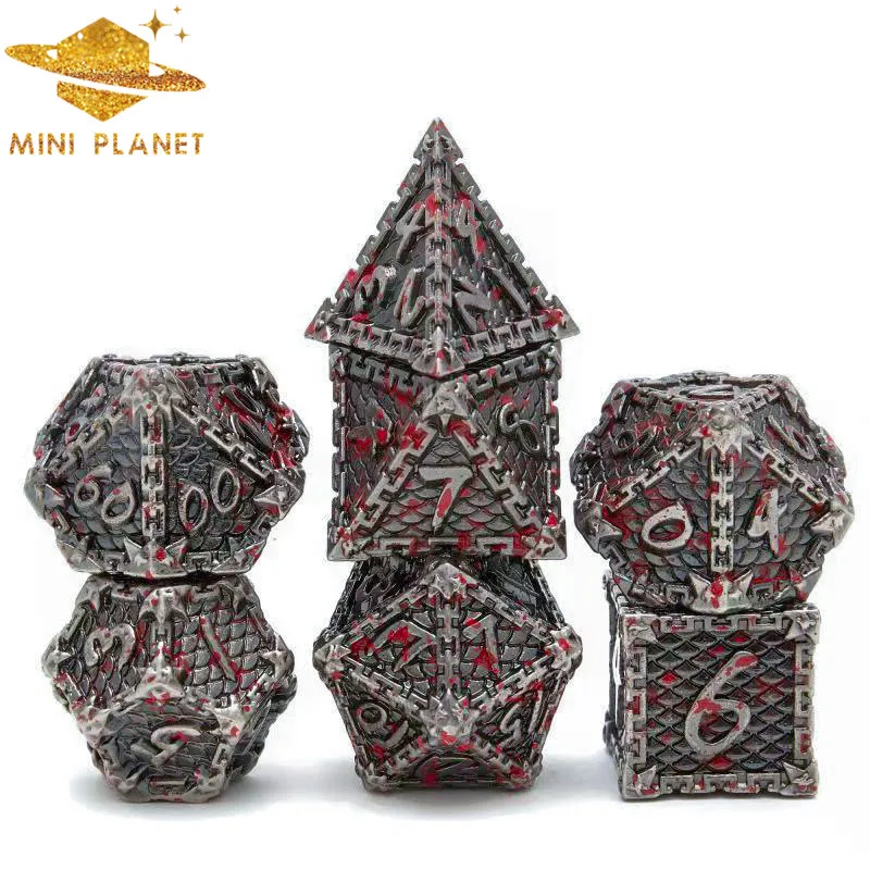Mini Planet Metal Dragon Scale Dice Set Cthulhu Board Game Eunning Group Dice Polyhedral Game Dice DnD Dice Sets Box Gift 7Pcs
Mini Planet Metal Dragon Scale Dice Set Cthulhu Board Game Eunning Group Dice Polyhedral Game Dice DnD Dice Sets Box Gift 7Pcs