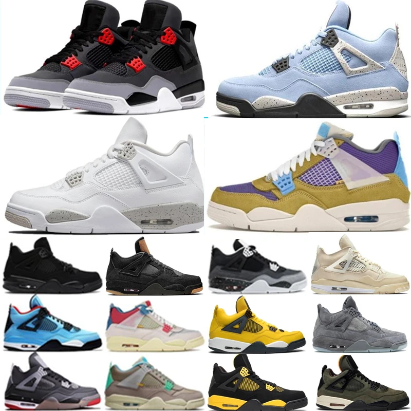 2021 4 4s Mens Basketball Shoes White Purple Casual Black Cat Court Purple University Blue White Sneakers Sports Size 40-46
2021 4 4s Mens Basketball Shoes White Purple Casual Black Cat Court Purple University Blue White Sneakers Sports Size 40-46