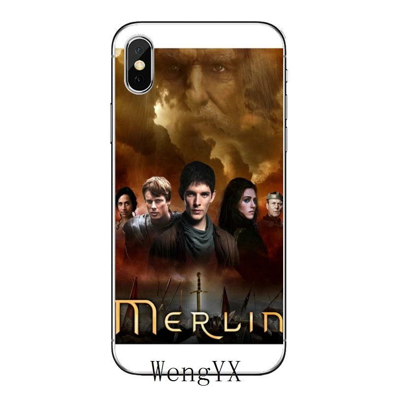 Мягкий прозрачный чехол для телефона серии TV Merlin Samsung Galaxy J7 J5 Prime pro J3 A7 A5 A3 2018 2017 2016