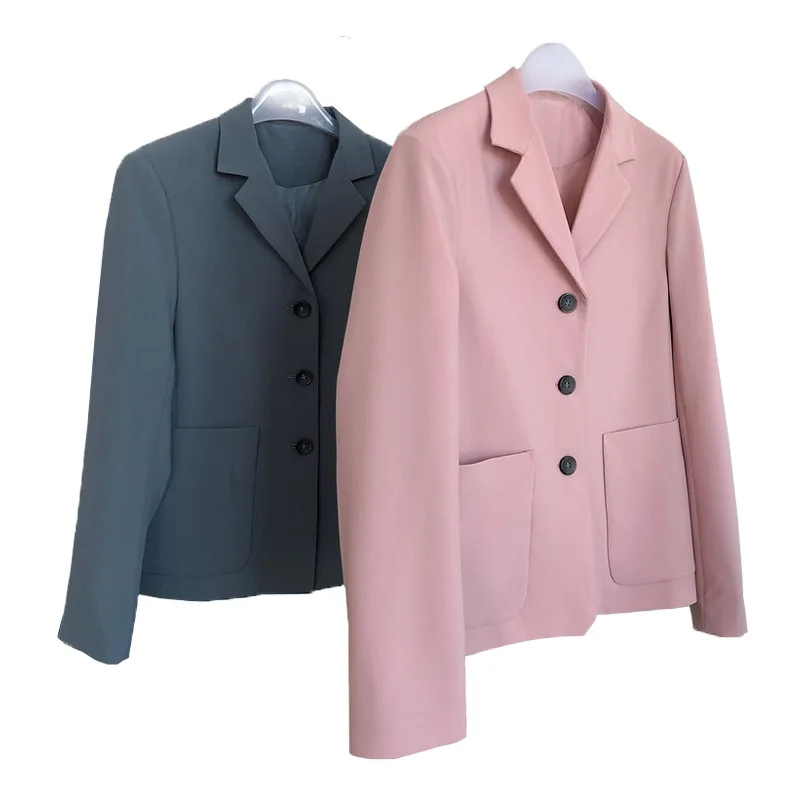 2020 Autumn Fashion Women Blazer Coat Full Sleeve Notched Office Lady Wild Loose Solid Slim Single Button Jacket C409
2020 Autumn Fashion Women Blazer Coat Full Sleeve Notched Office Lady Wild Loose Solid Slim Single Button Jacket C409