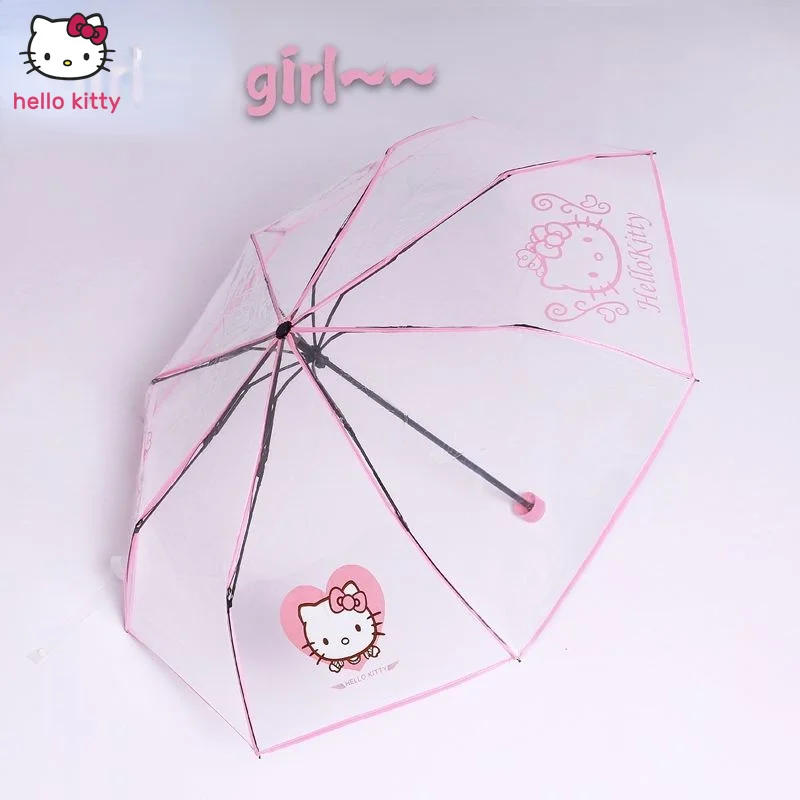 Модный прозрачный складной зонтик Hello Kitty для студентов, милый мультяшный однотонный маленький зонтик от солнца
Модный прозрачный складной зонтик Hello Kitty для студентов, милый мультяшный однотонный маленький зонтик от солнца