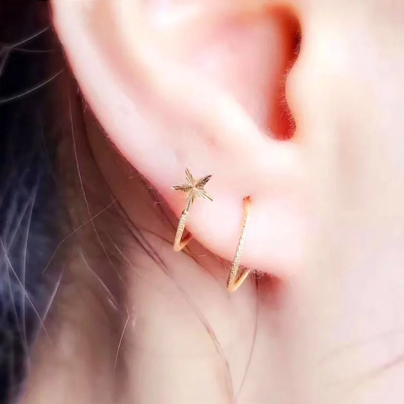 CHUHAN 18k Gold Meteor Earrings Miss Girl Gift For Birthday Real Gold Star Shape Ear Ring Au750 2021 New Jewelry Wholesale
CHUHAN 18k Gold Meteor Earrings Miss Girl Gift For Birthday Real Gold Star Shape Ear Ring Au750 2021 New Jewelry Wholesale