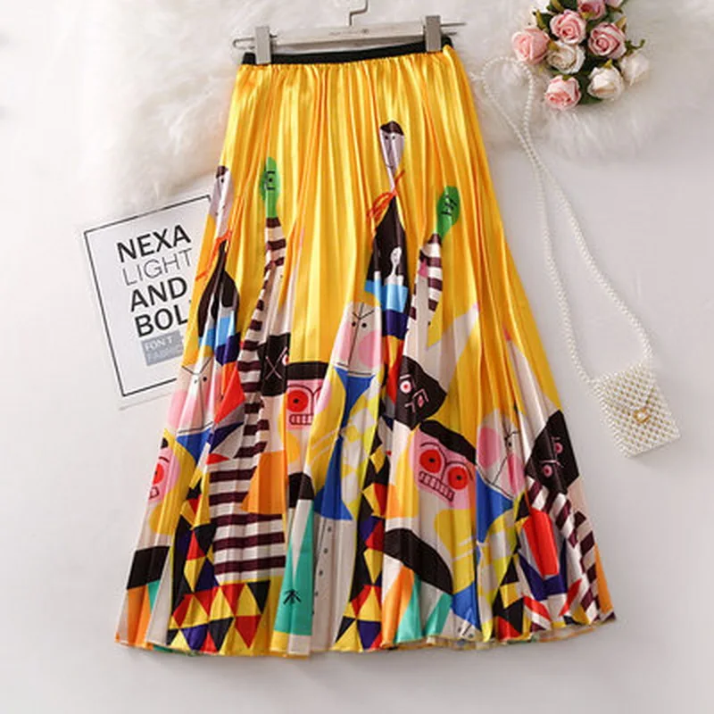 Fashion 2020 Womenswear Ladies Floral Skirt Midi Length Bohemian Summer Skirts Elastic Waist Casual Pleated Skirt Women
Fashion 2020 Womenswear Ladies Floral Skirt Midi Length Bohemian Summer Skirts Elastic Waist Casual Pleated Skirt Women