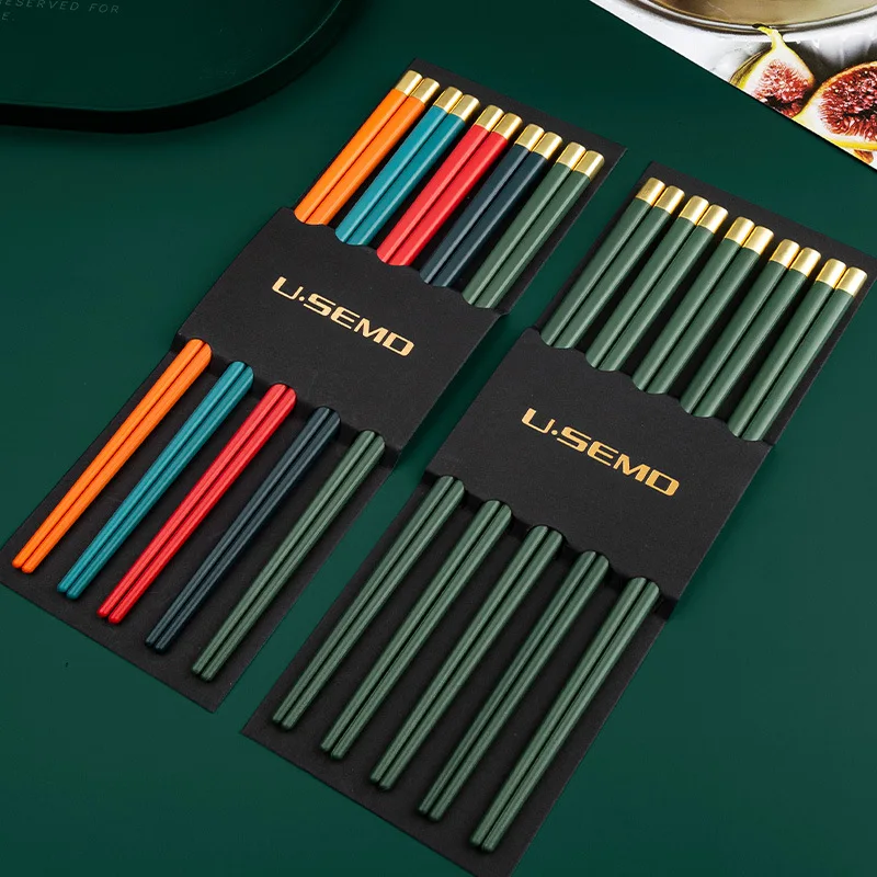 A pair of 5 pairs of chopsticks, household alloy chopsticks, Japanese-style pointed chopsticks, non-slip chopsticks
A pair of 5 pairs of chopsticks, household alloy chopsticks, Japanese-style pointed chopsticks, non-slip chopsticks