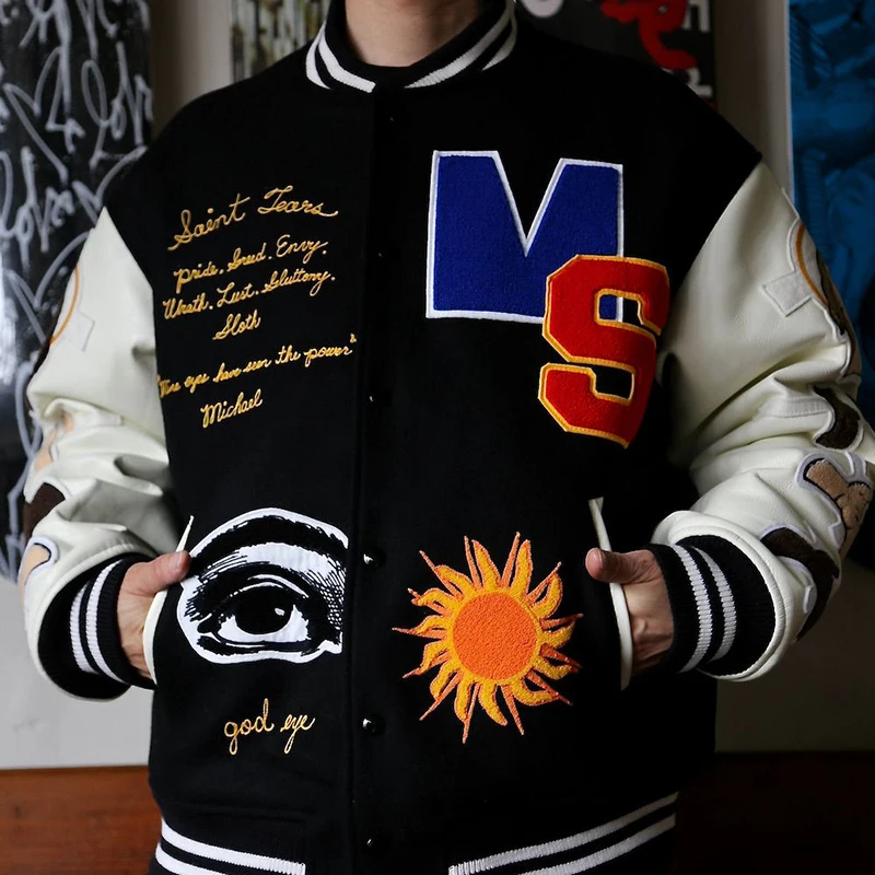 Hip Hop Baseball Jacket Men's Full Embroidered Craft Bomber Jacket Women's Casual Loose Harajuku Street Patchwork Uniform Men's
Hip Hop Baseball Jacket Men's Full Embroidered Craft Bomber Jacket Women's Casual Loose Harajuku Street Patchwork Uniform Men's
