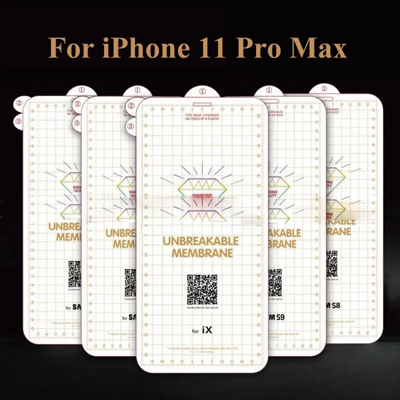 Пленка Гидрогелевая изогнутая для iPhone 12 Mini 11 Pro Max XS XR X 8 7 6 Plus SE 10 шт.|Защитные