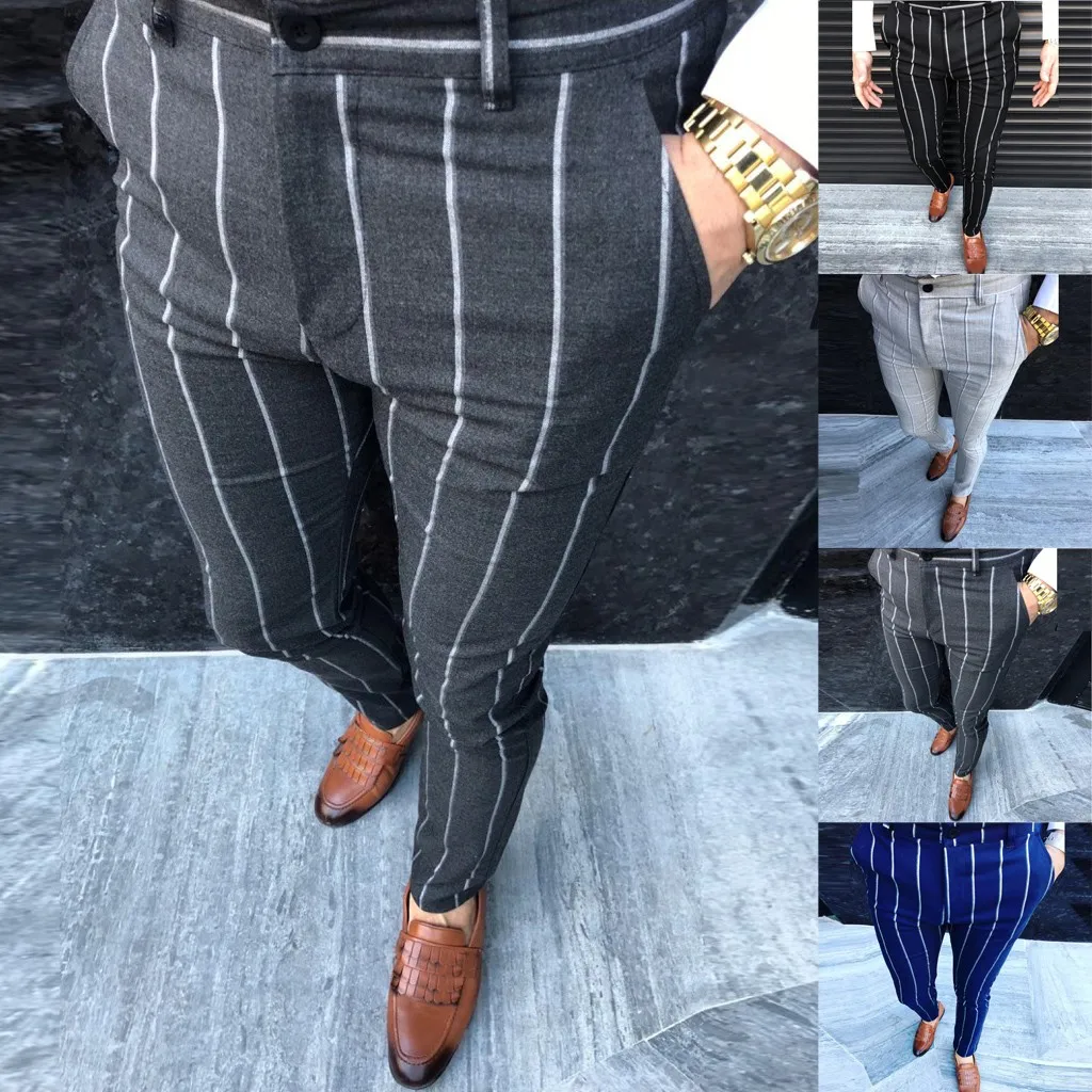 Four Seasons Fashion Men Casual Business Slim Fit Striped Print Zipper Business Long Pants Trousers High Quality Pants
Four Seasons Fashion Men Casual Business Slim Fit Striped Print Zipper Business Long Pants Trousers High Quality Pants