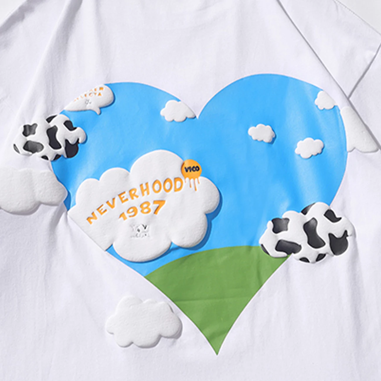 2021 Summer Casual Tshirt Harajuku T-Shirt Streetwear Retro Cow Spot Cloud Heart Tshirt Hip Hop Loose Cotton Short Sleeve Shirt
2021 Summer Casual Tshirt Harajuku T-Shirt Streetwear Retro Cow Spot Cloud Heart Tshirt Hip Hop Loose Cotton Short Sleeve Shirt