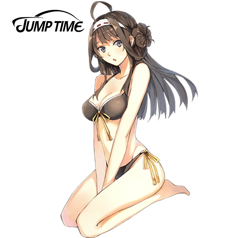 JumpTime 13 см x 7 9 автостайлинг аниме Kantai Коллекция мультяшное бикини девочка Kongou