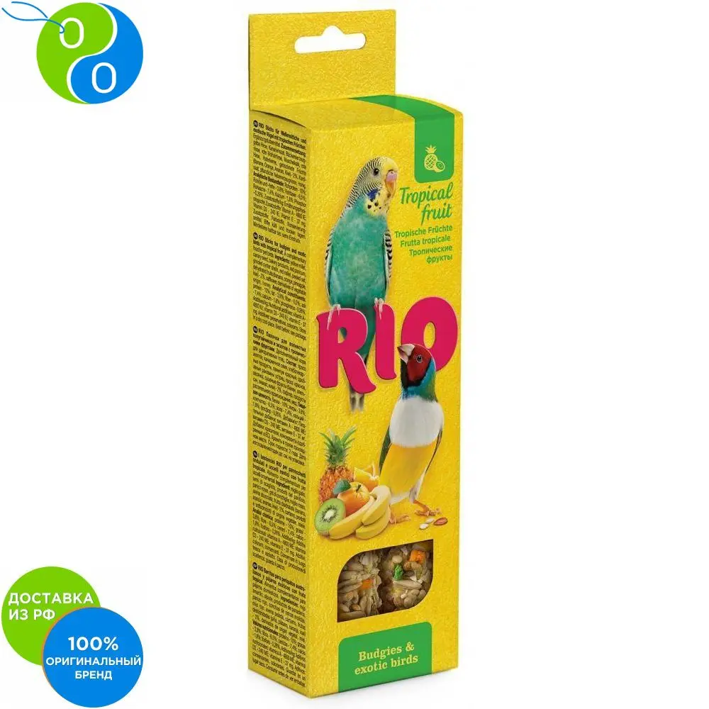 Рио Палочки с тропическими фруктами для волнистых попугайчиков и экзотов 2х40г |