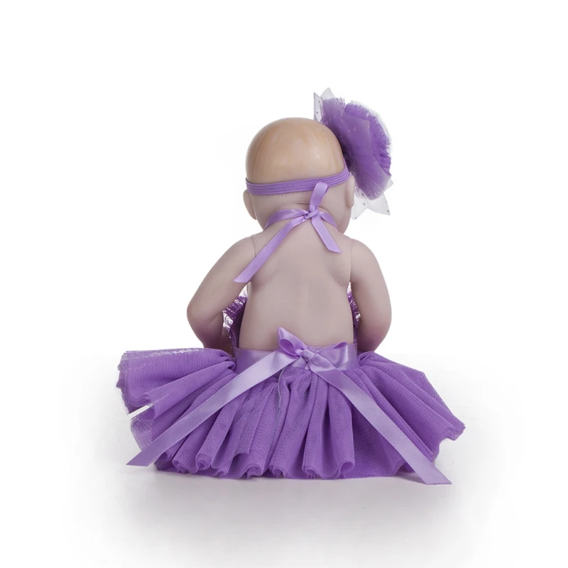 Mini Doll Girls Sleeping in Vinyl Silicone Bodies Handmade Toys and Purple Dress 
Mini Doll Girls Sleeping in Vinyl Silicone Bodies Handmade Toys and Purple Dress