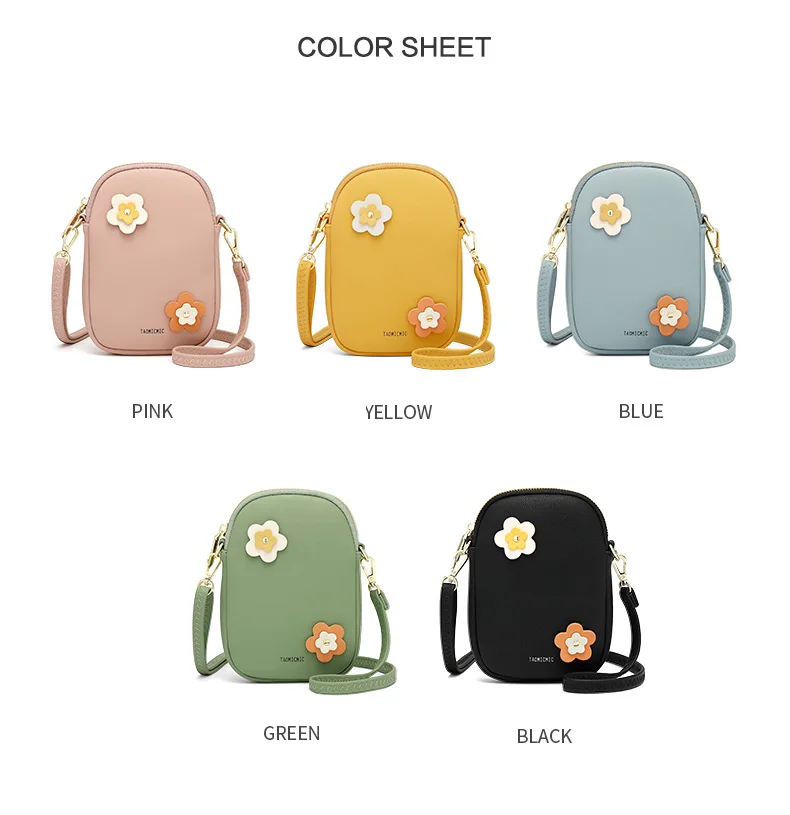 NEW Flower Designer Cell Phone Pocket Women Shoulder Bags Pu Leather Ladies Mini Handbag Female Small Messenger Crossbody Bag
NEW Flower Designer Cell Phone Pocket Women Shoulder Bags Pu Leather Ladies Mini Handbag Female Small Messenger Crossbody Bag