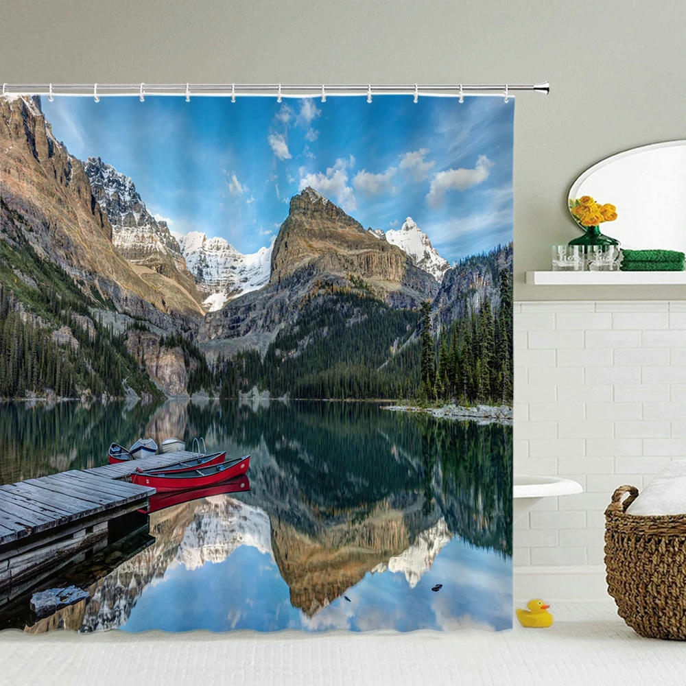 3D Forest Trees Landscape Printed Bath Curtains Waterproof Polyester Fabric Natural Scenery Shower Curtains Bathroom With Hooks
3D Forest Trees Landscape Printed Bath Curtains Waterproof Polyester Fabric Natural Scenery Shower Curtains Bathroom With Hooks